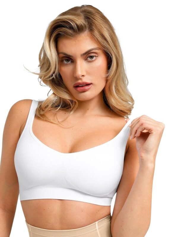 Seamless Adjustable Wide-Strap Underwire-Free Smoothing Bra